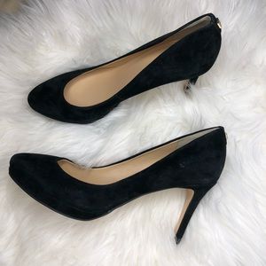 Ivanka Trump Black Suede Heels Size 8.5